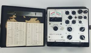 SENCORE TC136 MITY-MITE TUBE TESTER &amp; ORIGINAL DATA MANUAL, USERS MANUAL WORKING