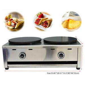 Crepes Maker Commercial Pancake Fruit Machine Double Heads Natural Gas Food