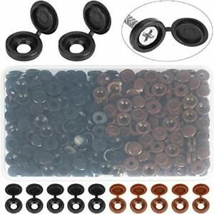 Screw Caps 200 Pcs Plastic Hinged Screw Covers Caps Washer Flip Tops for Furn...