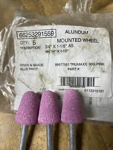 SET OF 3 Trumaxx 66253291559 Alundum Mounted Wheels 3/4&#034; x 1-1/8&#034; 21JS1331-C2