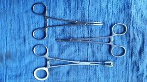 Miltex 7-38 SSI  72-7233 Stainless Steel Forceps lot of 3 Germany