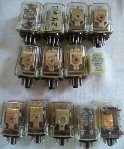 (7) Used Potter &amp; Brumfield KRP Type Relay - 24VDC DPST 5A Contact &amp; (5) Unmark