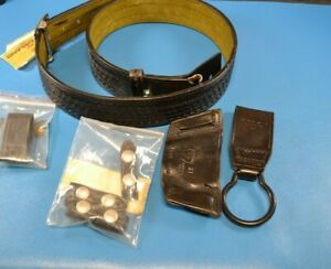 Vintage New Safariland Gun Revolver Belt Holster + Attachments Police Cowboy
