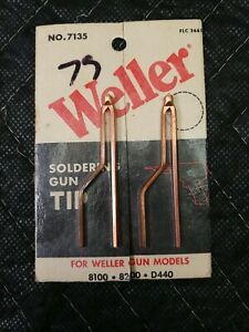 Weller 7135 Soldering Gun Tips (2) Made in USA Copper