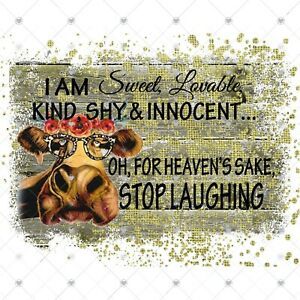 Crazy Heifer Sublimation Transfer - Printed, Ready to Use, Cow Sublimation