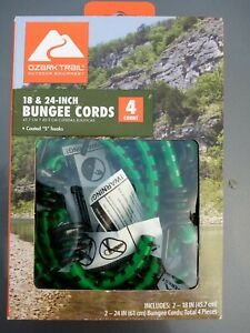 Ozark Trail® Rubber Bungee Cords Assorted 4 Pack, 2 - 18&#034; and 2 - 24&#034;