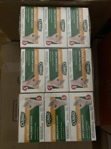 Curad Basic Care Vinyl Exam Gloves Samll Size, 9Pack - 900 Gloves.