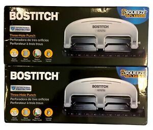 Bostitch EZ Squeeze 20 Sheet Three-Hole Punch 2-Pack