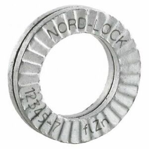 Nord-Lock 1213 #10 X 0.350&#034; Od Steel Delta Protect Finish Lock Washers, 200 Pk.