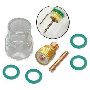 #12 Glass Cup TIG Welding Torch Stubby Kit 4 O-Rings Practical Quality