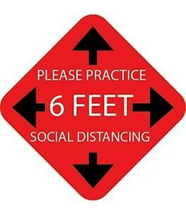 Social Distancing Anti-slip Floor Decals