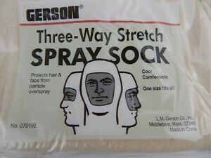 Qty 10  Gerson Three way Stretch Spray Sock  No.070195 Painting head protection