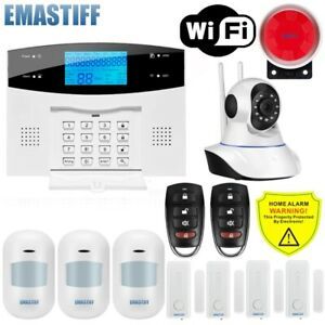 IOS Android APP Wired Wireless Home Security LCD PSTN WIFI GSM Alarm System