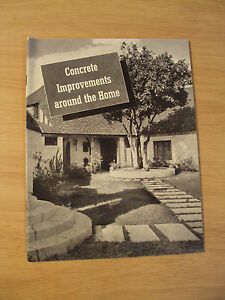 VTG 1941 PORTLAND CEMENT Advertising~&#034;CONCRETE Improvements Around the HOME&#034;