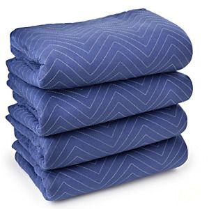 Moving Packing Shipping Blankets Pads Heavy Duty 80&#034; x 72&#034; Blanket Pack of 4