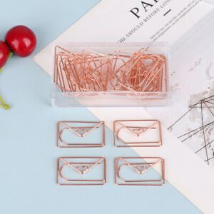 10PCS/LOT Rose Gold Love Paper Clip Special-shaped Modeling Clip Paper Clips&lt;