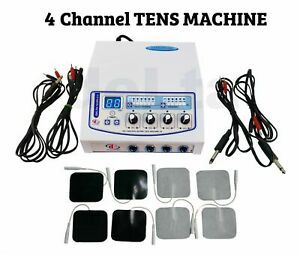 New Advance Electrotherapy 4 Channel unit Stress free Self Adhesive/ Sticky pads