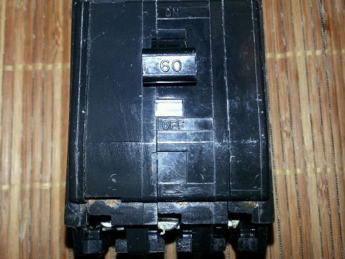 Square d qo360 3- pole 60 amp 120/208 volt bolt-on circuit breaker b for sale