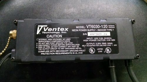 Ventex VT 6030 120V Indoor Neon Power Supply 120V 3.2KV NR