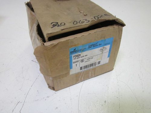 CROUSE-HINDS FD029 CONDUIT DEVICE BOX  *NEW IN A BOX*