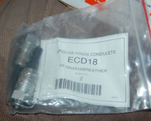 Crouse-Hinds Condulets ECD18 -1/2 Drain  &amp; Breather - 2 in Package