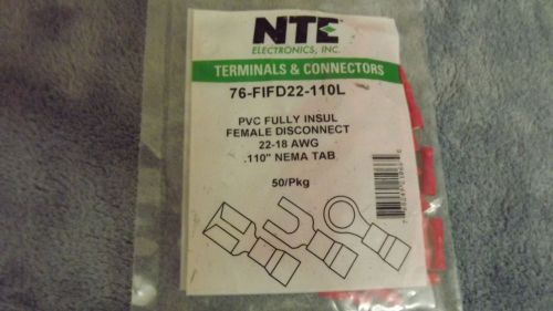 Female Disconnect 22-18 AWG  Connectors 48 Count