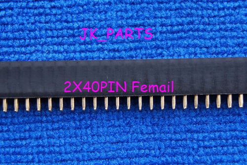 10pcs 2x40 pin 2.54mm double row female pin header for sale