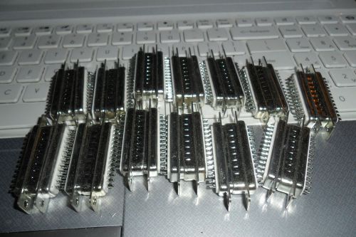 Amphenol d-sub connector male and female 25 gold pin  13 sets for sale