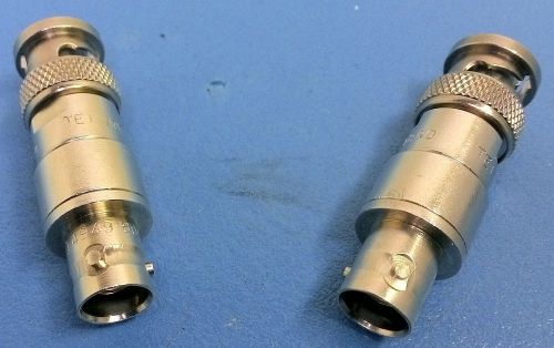 Lot of 2 trompeter adbj77-e2-pl20 trb jack to bnc plug adapters for sale