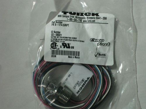 Turck fk 6-1/14.5/npt u2-06921 new in sealed bags mutlicable bulkhead connector for sale