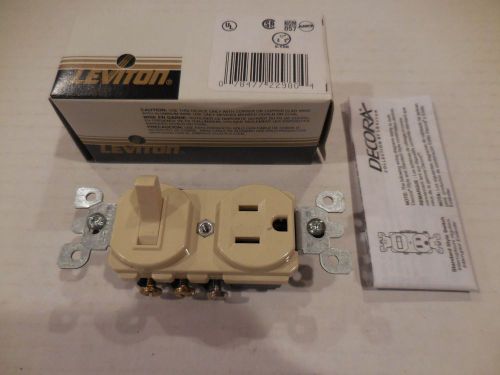 Leviton decora combo 3 way switch grounding receptacle 5245-i new in box for sale
