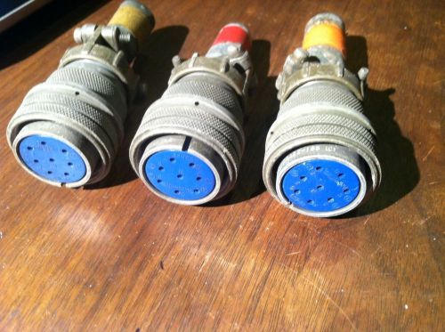 Lot of 3 amphenol military  ms connector  ms3106a22-18s for sale