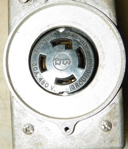 Turnex receptacle- l16-30r   30 a 480v 3 phase w/ground for sale