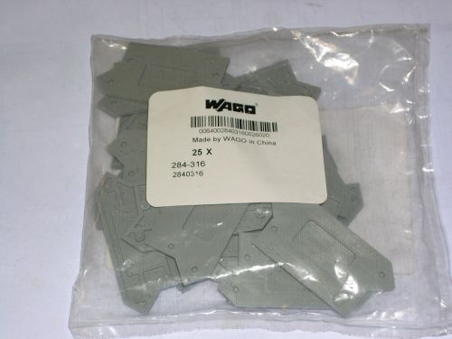 Wago, gray separators, 284-316, bag of 25 for sale