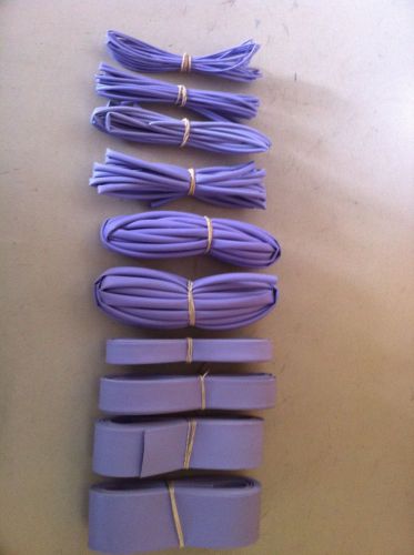 100&#039;of thermosleeve violet polyolefin 2:1 heat shrink tubing-10&#039;sect. of 10sizes for sale