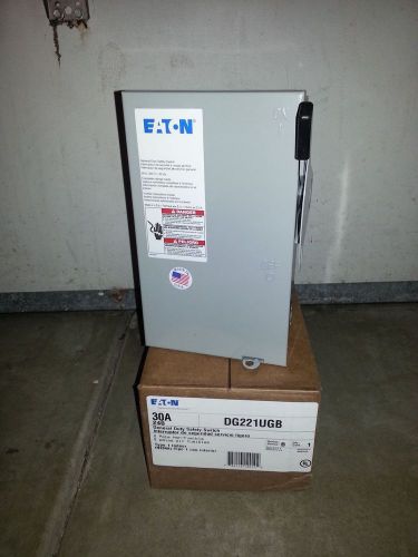 DG221UGB Eaton 30A 240V General Duty Safety Switch 2-Pole Non Fusible Type 1