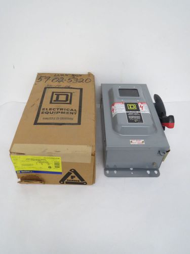 New square d h222nawk 60a amp 240v-ac 2p fusible disconnect switch b431511 for sale