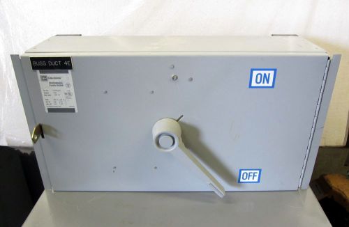 Cutler hammer westinghouse 400 amp fusible switch cat. fdpw365r 600 vac 3 phase for sale