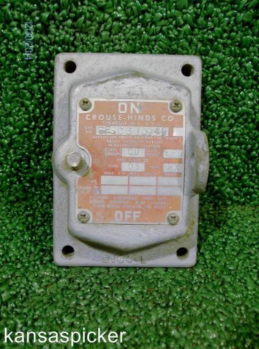 COOPER CROUSE-HINDS NO. EFSC31094GX SWITCH COVER EXPLOSION PROOF MODEL 41 5164-L