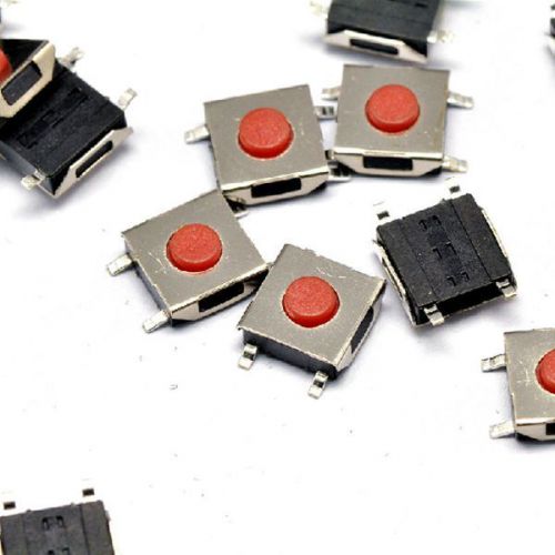 6*6*2.7mm smd smt tact push button switch tactile micro switch red 4 pin 30pcs for sale