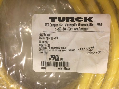 NEW TURCK CABLE w / CONNECTOR CKCM 12-11-20  - NOS