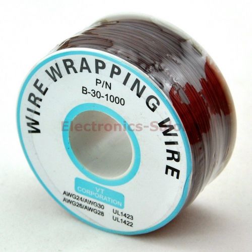 One roll brown 30awg wire wrapping wire, tinned copper solid, pvc insulation. for sale