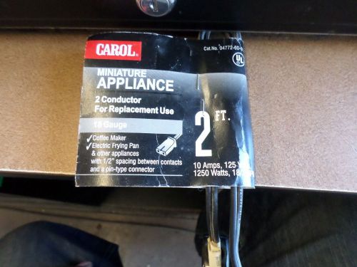 Carol minature appliance cord 2ft for sale