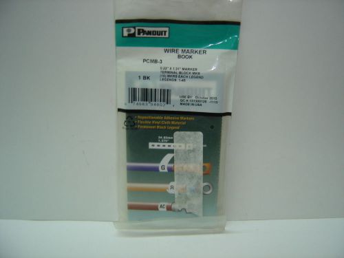 Panduit pcmb-3 wire marker book (10) markers each legend legends:1-45 new in pkg for sale
