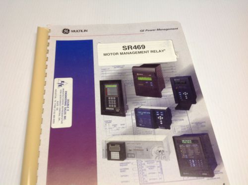 Ge multin sr469 motor management relay instructional manual rare for sale