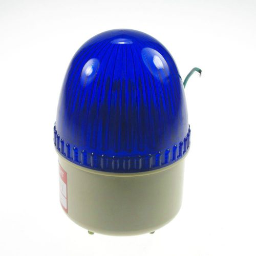 110VAC Blue MINI Beacon Warning Signal Light Lamp Spiral Fixed