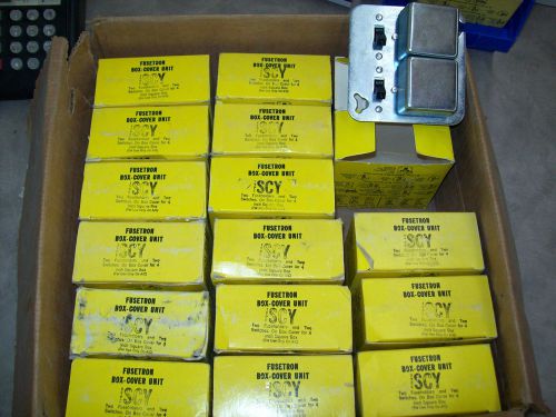 NEW ** Fusetron Box-Cover Type SCY Fuseholder w/ 2 Switch for 4&#034; Square Box