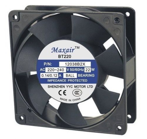Lincoln 369378 axial fan, 220/240 vac 4.69&#034; x 4.69&#034; x 1.5&#034; for sale
