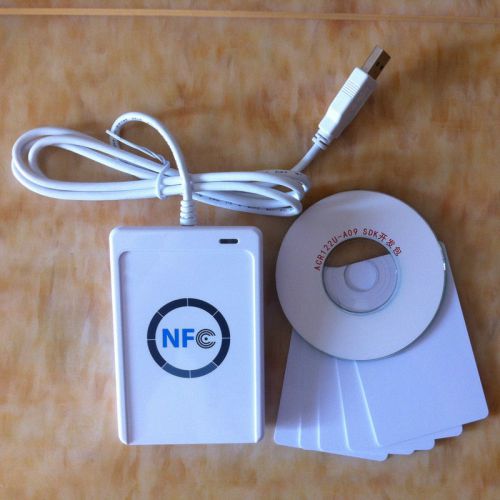 NEW NFC ACR122U RFID Contactless Smart Reader Writer + SDK + 5 x Mifare IC Cards