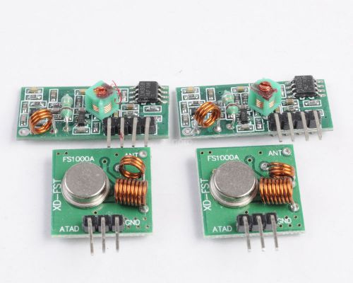 2pcs 433mhz rf transmitter and receiver kit for arduino/arm/mcu wl raspberry pi for sale